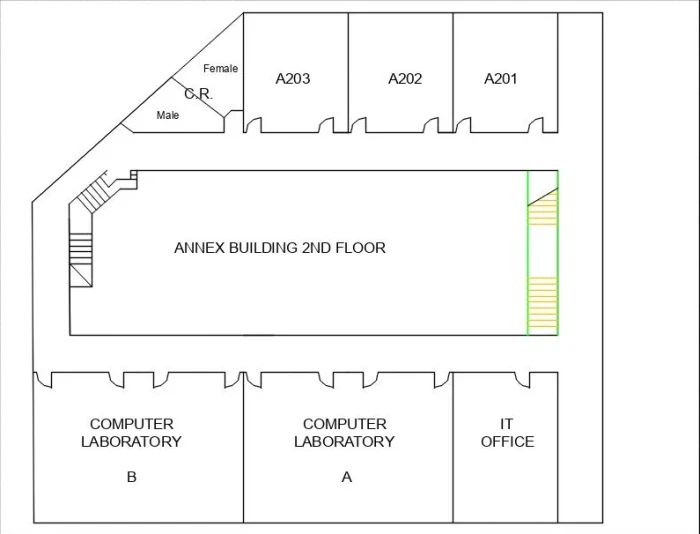 Floor plan for Computer Laboratory A&B